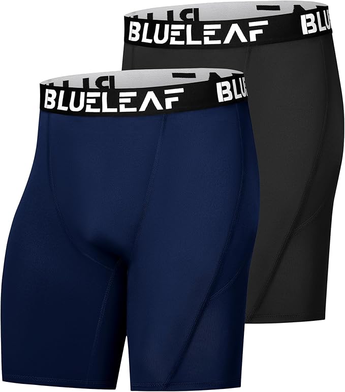 Blueleaf Men's Compression Shorts Sports Running Spandex Shorts Performance Athletic Workout Base Layer Underwear