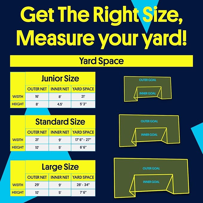 3-in-1 Soccer Training Rebounder & Goal Backstop Net - Soccer Goal for Volley, Passing, Solo Training - Outdoor Sports, Backyard Games