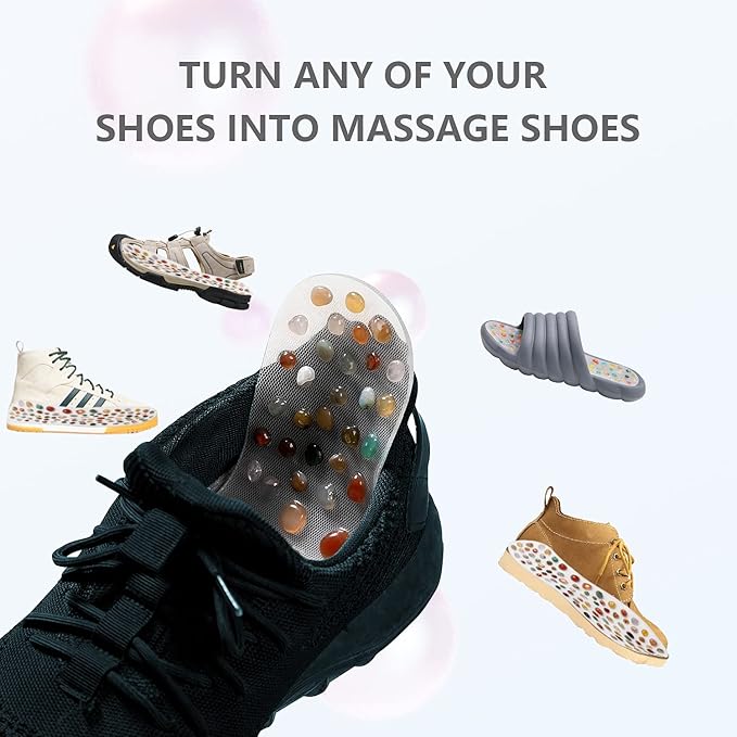 BYRIVER Deep Tissue Plantar Fasciitis Foot Massager, Massage Insole Shoes Insert for Men Women, Feet Circulation Tools, Relieve Lower Back Pain Muscle Soreness (43)