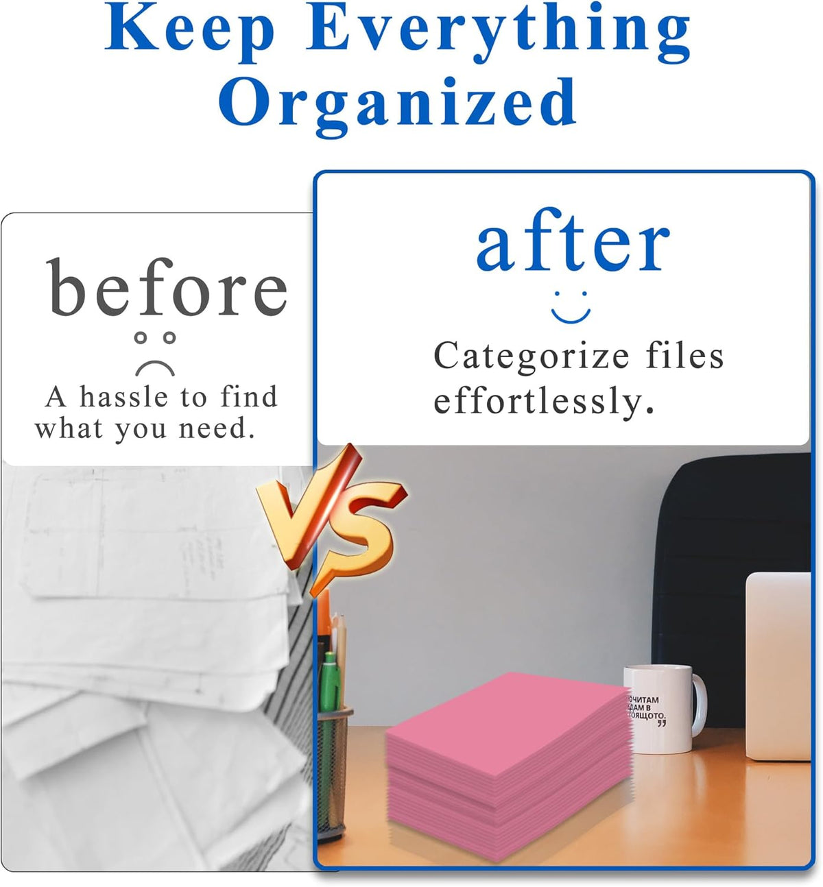 Zzrywuty File Folders with Pockets Letter Size, 50-Pack Paper Folders with Card Slot, Two Pocket Folders for School Students, Businessmen, Home and Office Workers（Pink）
