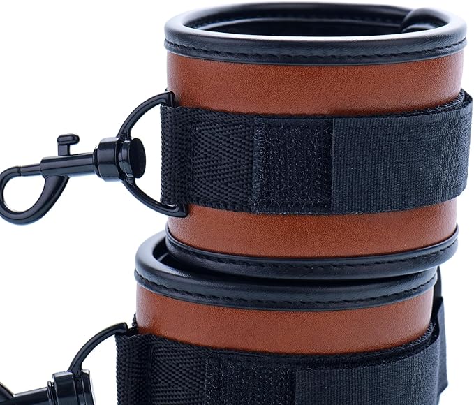 6pcs Black PU Adjustable Straps Sports Training Fitness Gear Home Yoga Set