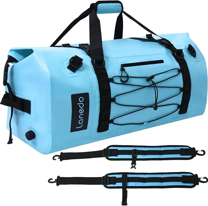 80L Dry Bag Large Waterproof Bag Roll-Top Heavy Duty Fishing Duffel Bag with Durable Straps & Handles for Kayaking Paddle boarding Boating Rafting Fishing