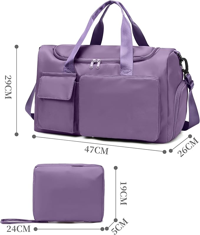Supercenter Gym Bag, For Both Men and Women, Foldable, With Shoe Compartment and Wet/Dry Compartment