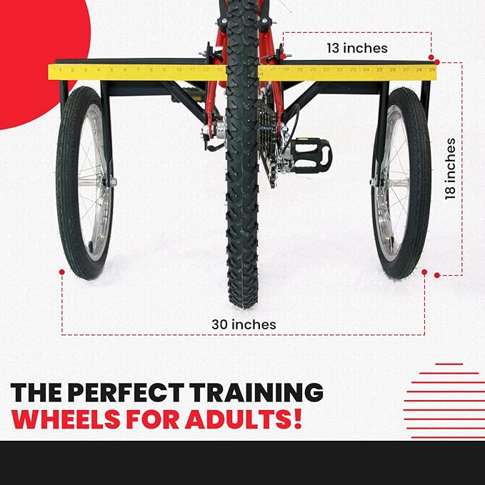 Bike USA Heavy-Duty Adult Training Wheels – Patented Stabilizer Kit for 24"–27" Bicycles, Supports 250+ lbs, Original Full-Size Bike Training Aid, Not for Electric or E-Bikes