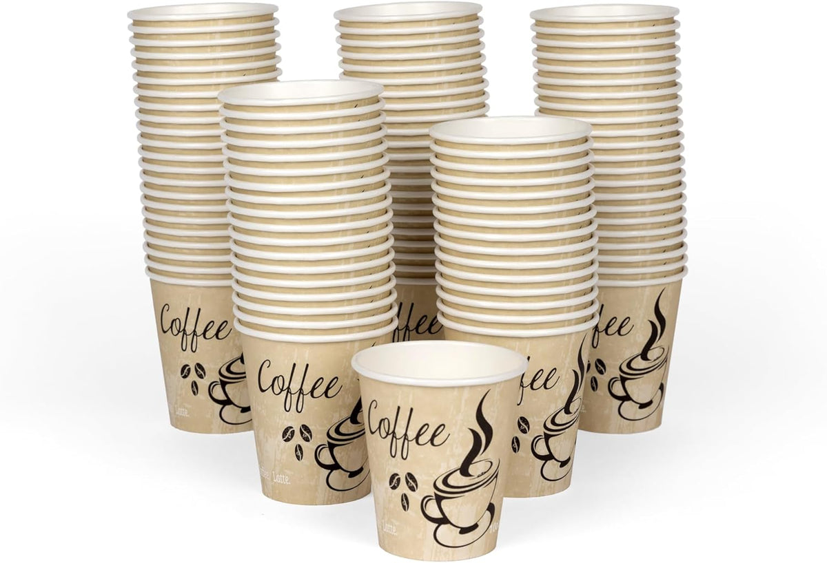 Smygoods Disposable Coffee Cups, To Go Paper Hot Cups, Classic Design (10 OZ, 100 Count) For Hot Beverages, Coffee, Tea, Espresso, Cocoa - Vasos Para Cafe
