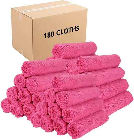 Arkwright Microfiber Gym Towel - Bulk Case of 180 - Super Soft, Quick Dry Workout Sweat Towels, 300 GSM Lightweight & Absorbent for Sports, Working Out, Yoga, and Spa, 16 x 27 in, Hot Pink