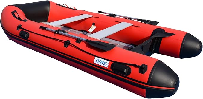BRIS 12ft Inflatable Boat Inflatable Raft Sport Rescue Diving Boat Fishing Dinghy Tender Pontoon