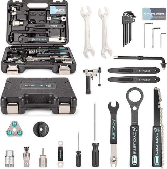 Bike Tool Kit with Storage Case - 22 PCS Bicycle Repair Tool Set Portable Tools Box - Bike Maintenance Tools for Road Bikes and Mountain Bikes