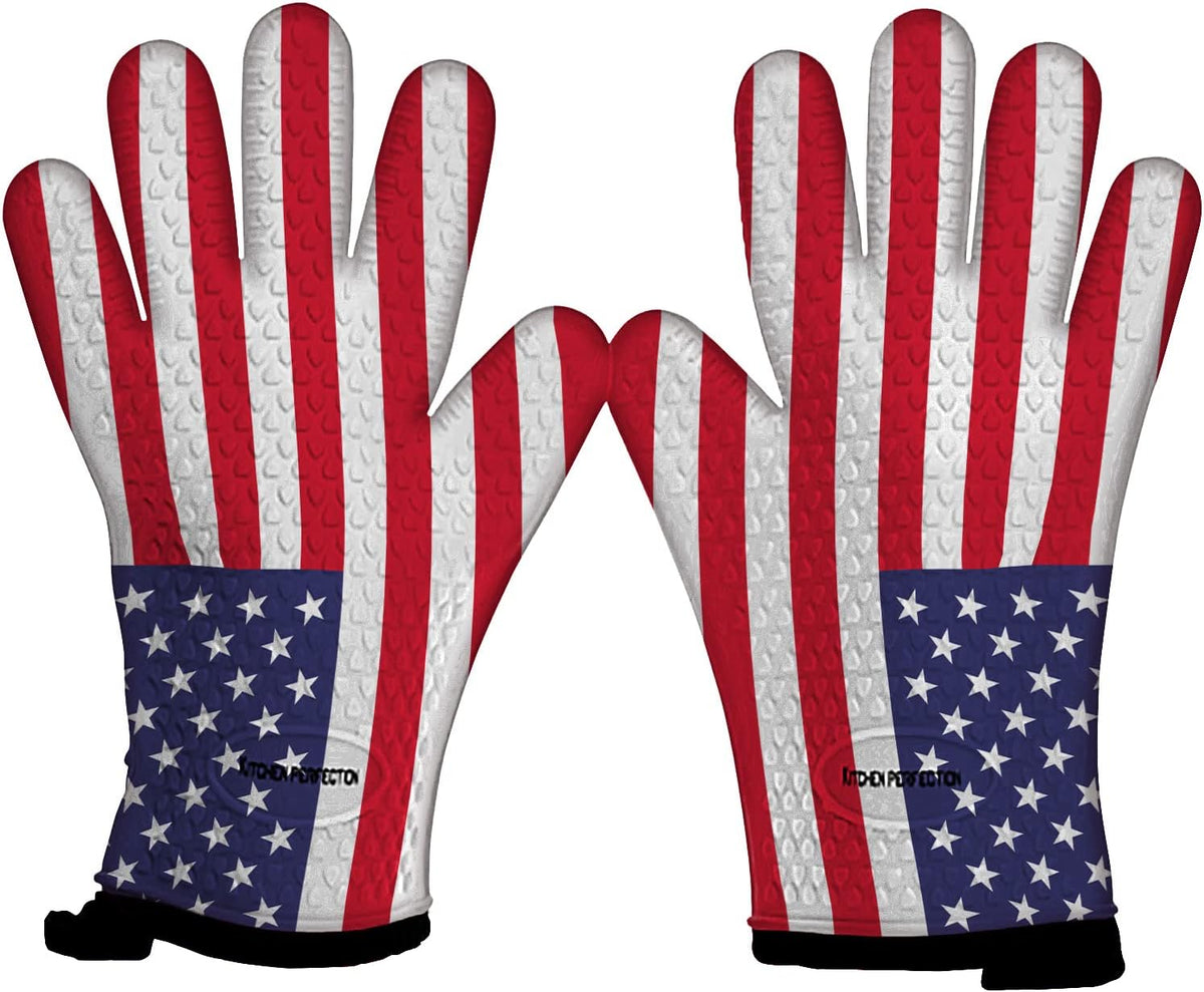 KITCHEN PERFECTION Silicone Smoker Oven Gloves -Extreme Heat Resistant BBQ Gloves -Handle Hot Food Right on Your Smoker Grill Fryer Pit|Waterproof Oven Mitts Grill Gloves |Superior Value Set+3 Bonuses