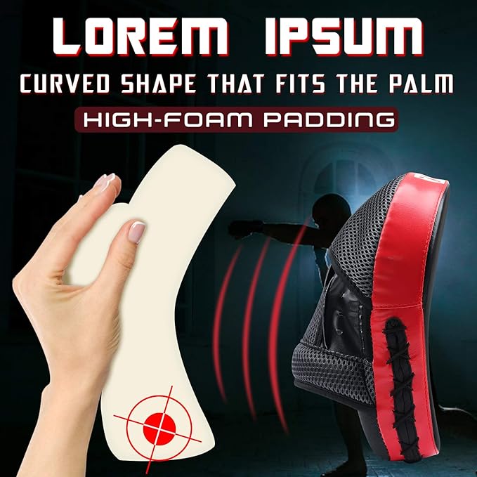 Boxing and MMA Punching Mitts - Hook & Jab Pads, Focus Punch Mitts, Target Focus Pads, and Kick Shield for Muay Thai Training