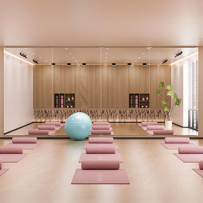 brisafe 71" x 40" Full Length Wall Mirror for Gym, Dance, Home & Yoga - Easy Install, Ultra-Light Shatterproof Nano Material Cuts 60% Commercial Insurance Costs