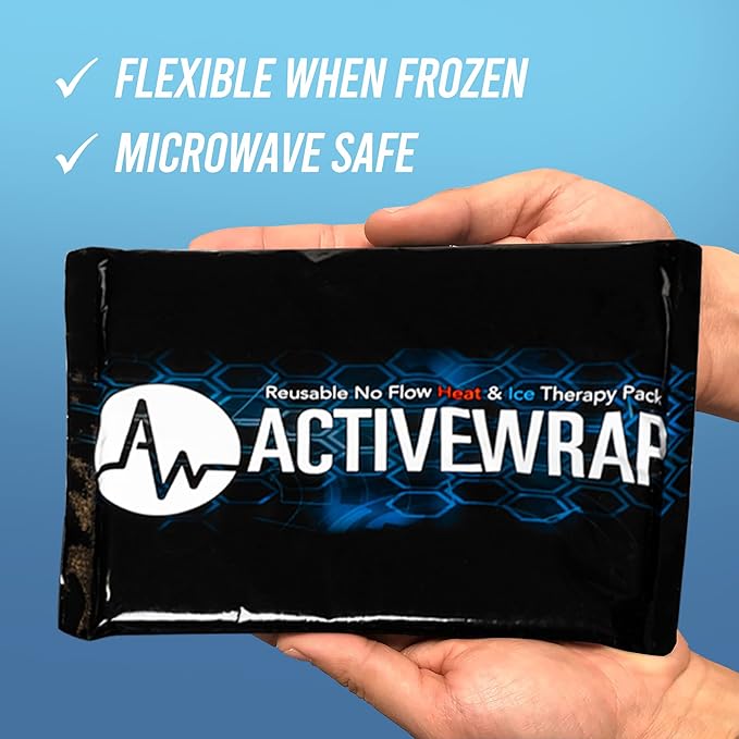 Activewrap Reusable Ice Packs for Injuries - Hot and Cold Gel Compress for Injury Recovery and Pain Relief, Soft, Flexible, Leakproof Pad for Back, Knee, Hip, & Shoulder - X-Large (13 x 10 Inches)