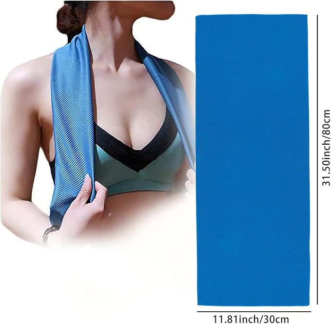 Ponpon 30pcs Cooling Towel Ice Towel Cooling Towels for Neck and Face Microfiber Cooling Towel for Gym, Travel, Yoga, Camping, Running, Outdoor Sport (10 Colors)