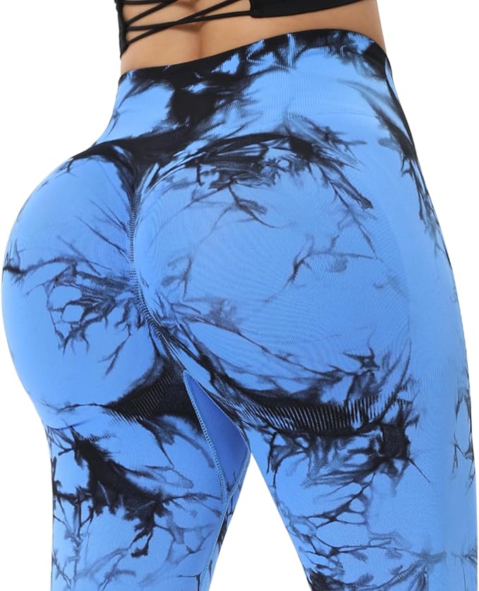 DIBAOLONG Womens High Waist Yoga Pants Cutout Ripped Tummy Control Workout Running Yoga Skinny Leggings