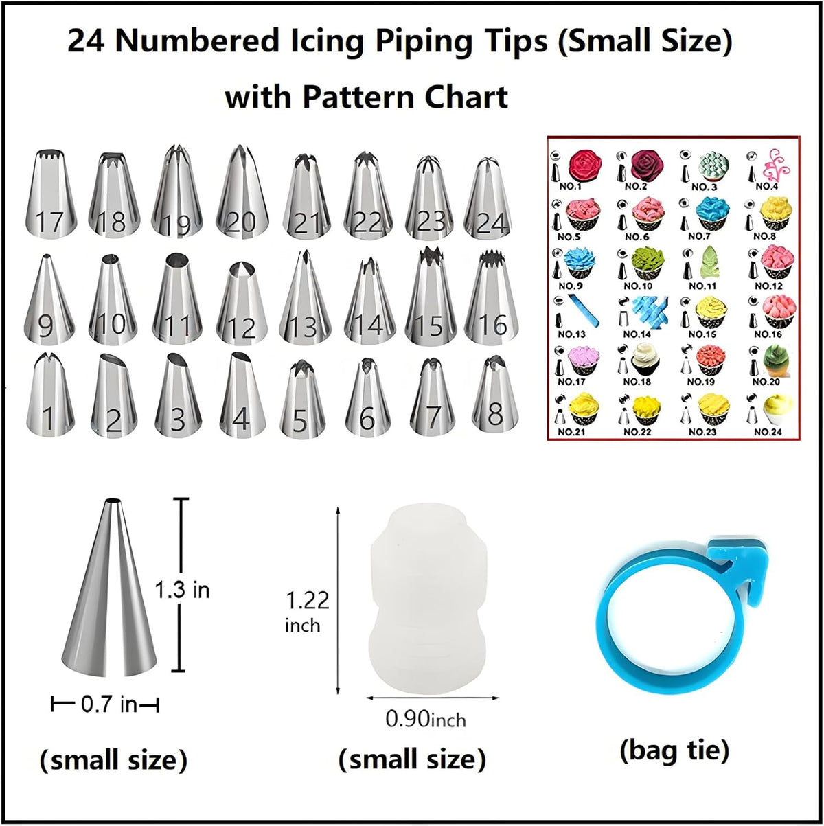 237 Pcs Cake Decorating Kit with Aluminium Alloy Rotating Cake Turntable,Cake Leveler,24 Numbered Icing Tips,2 Coupler,2 Spatulas,3 Comb Scrapers,100 Disposable Pastry Bags