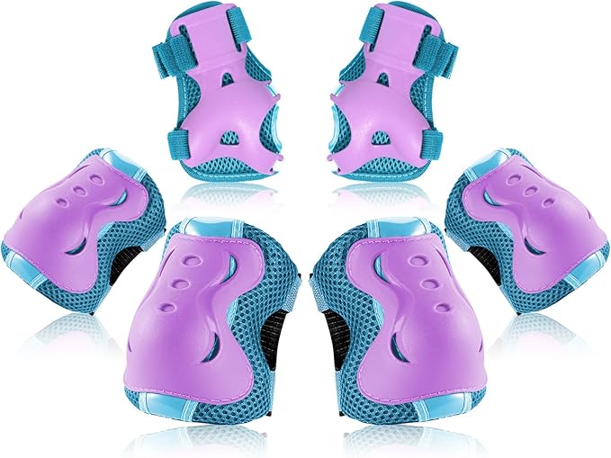 BOSONER Kids/Youth Knee Pad Elbow Pads Guards Protective Gear Set for Roller Skates Cycling BMX Bike Skateboard Inline Skatings Scooter Riding Sports