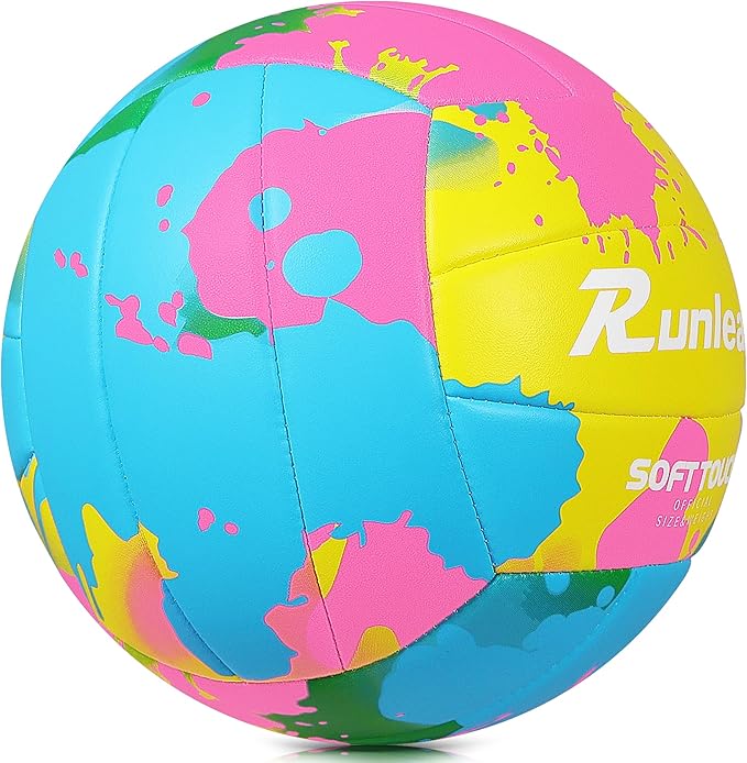 Beach Volleyball Official Size 5 Soft Waterproof Volleyball Sand Sports PU Ball for Indoor, Outdoor, Pool, Gym, Training