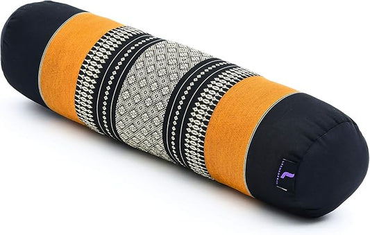 Leewadee Small Yoga Bolster – Shape-Retaining Cervical Neck Roll, Tube Pillow for Comfortable Reading, Kapok Filling, 22 x 6 x 6 inches