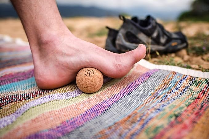 Travel Cork Massage Ball | Lightweight, Sustainable Alternative to Lacrosse Ball for Muscle Pain Relief (1.9 Inch (Pack of 2), Sanded Cork)