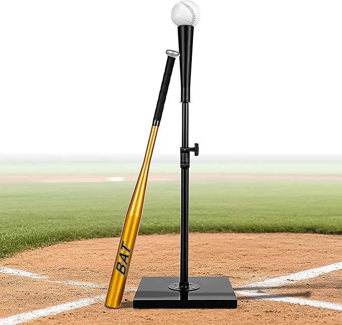 Baseball Batting Tee Set with Light Weight Aluminum Bat and Baseball - Hitting Tee - Baseball Tee - Batting Tees for Baseball - Hitting Tee for Baseball - Baseball Hitting Tee - Baseball Tee Set