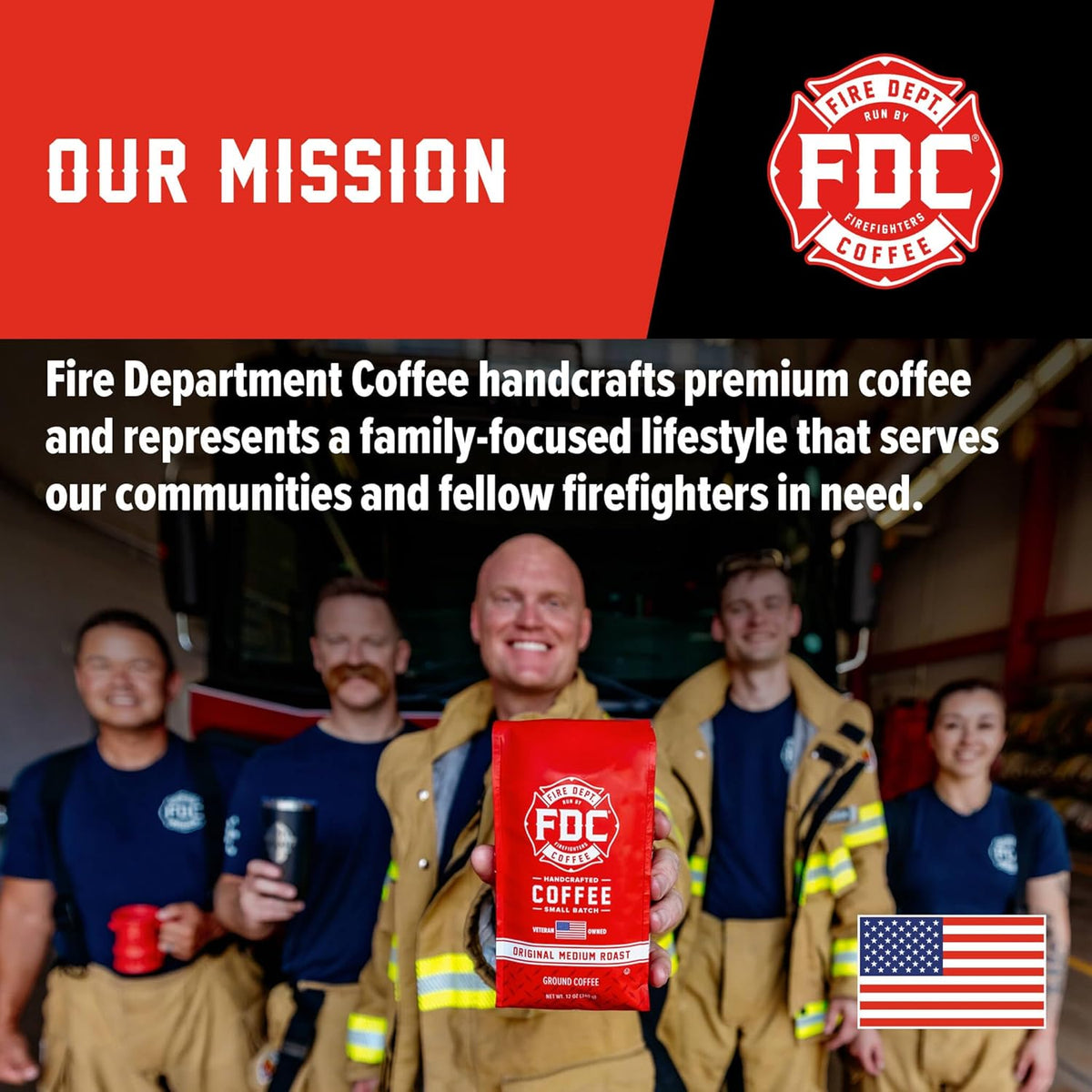 Fire Department Coffee - Black Cherry Bourbon Coffee - Gives Back to Firefighters - Premium Bourbon Infused Ground - Non-Alcoholic - Roasted in the USA - Veteran Owned (12 oz, Pack of 2)
