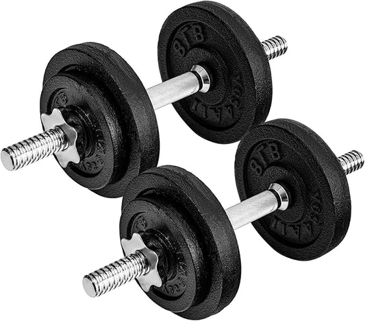 Yes4All Old School Adjustable Dumbbell Set with Weight Plates, Star Lock Collars/Connector, 40lbs to 200lbs Adjustable Weight Plates Set