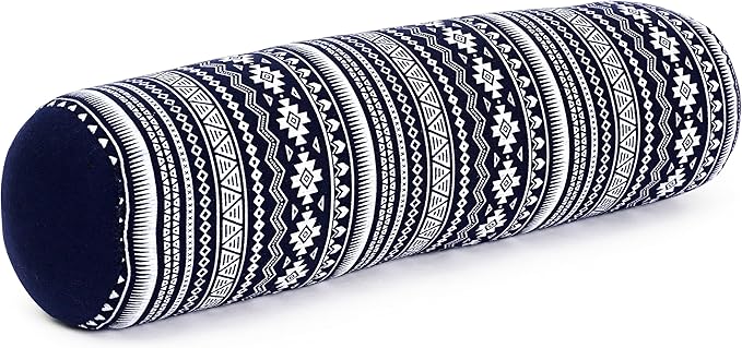 Leewadee Small Yoga Bolster – Shape-Retaining Cervical Neck Roll, Tube Pillow for Comfortable Reading, Kapok Filling, 22 x 6 x 6 inches