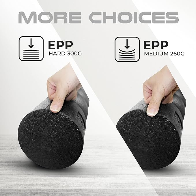 Yes4All EVA Firm Foam Rollers for Yoga & Pilates, Available in 12, 18, 24, 36 inch, Yoga Roller for Massage, Stretching, Core Strengthening