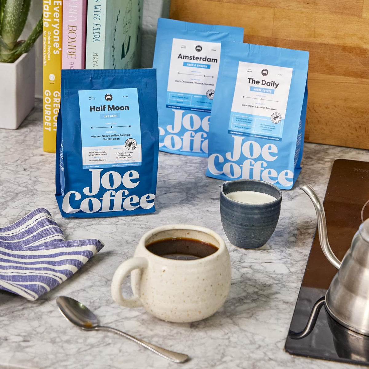 Joe Coffee Company - The Amsterdam Whole Bean Specialty Coffee, 12 oz Bag (Pack of 6) | NYC Roaster, Rainforest Alliance Certified, Kosher, Climate-Friendly