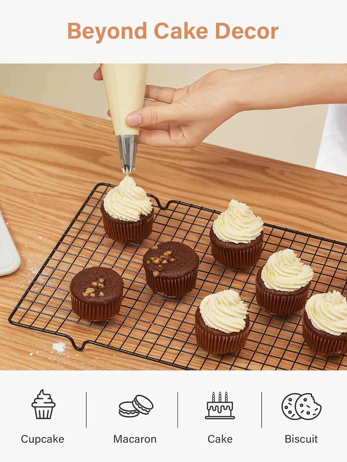 Kootek Piping Bags, Disposable Pastry Bags 16 Inch, 100 Pcs Anti Burst Large Icing Piping Bags for Cookie Frosting Cake Decorating Baking Supplies