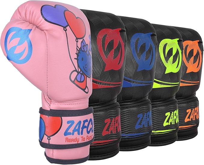 Zafco Kids Boxing Gloves for Kids Junior Muay Thai Kick Boxing Training MMA Punching Bag Children Youth