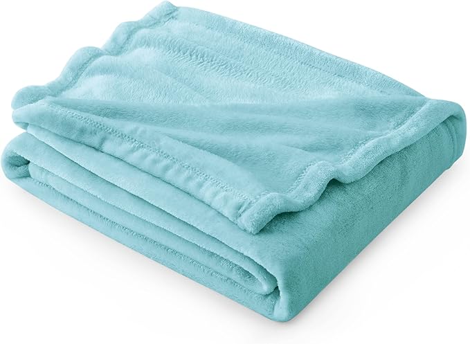 Bedsure Fleece Throw Blanket for Couch River Blue - Lightweight Plush Fuzzy Cozy Soft Blankets and Throws for Sofa, 50x70 inches