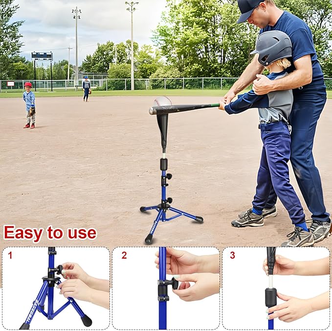 Baseball Tee for Kids,Batting Tee,Softball Tee,Youth Hitting Tee,Teeball Tee,Travel Tee,Easy Adjustable Height