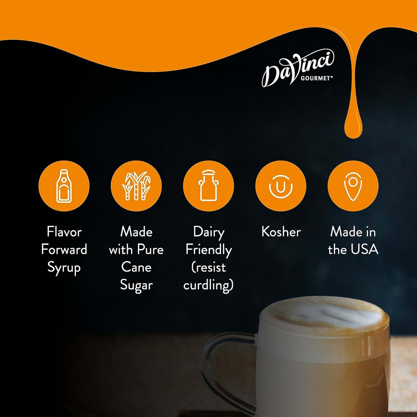 DaVinci Gourmet Classic German Chocolate Cake Syrup, 25.4 Fluid Ounces (Pack of 4)