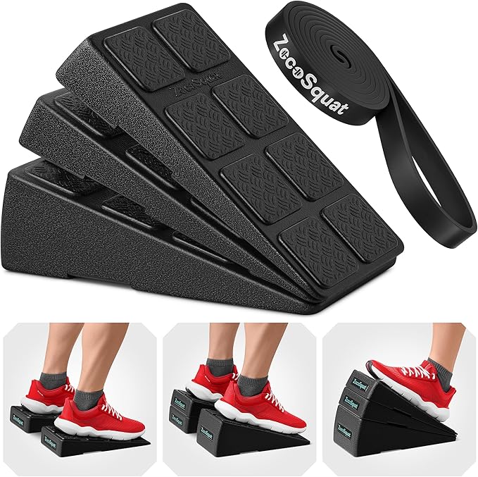 Squat Wedge - Squat Wedge Block 520 LBS Weight Capacity - Slant Board for Calf Stretching - Calf Stretcher Slant Board - yoga blocks