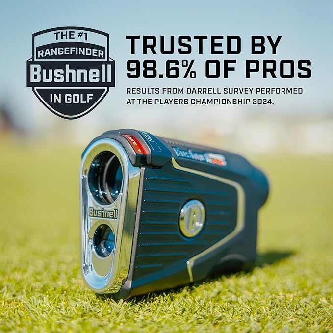 Bushnell Pro X3+ Golf Rangefinder with Wind Speed and Direction,1300 Yard Range,7X Magnification, Pin Locking with Visual Jolt