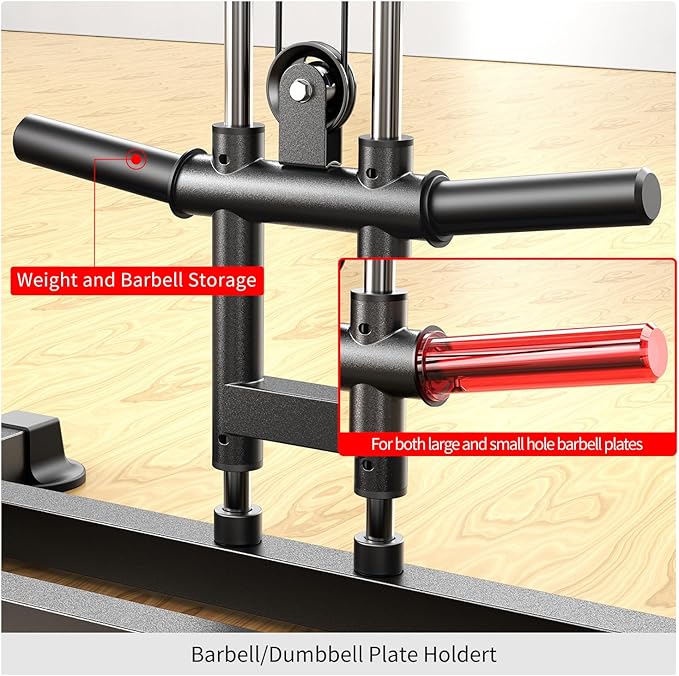 Power Rack Power Cages Multi-Function Squat Rack with Cable Crossover System Selectable More Training Attachment Weight Cage for Garage Home Gym