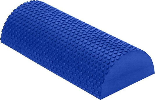 Bean Products High-Density EVA Foam Rollers | Deep Tissue Massager | Myofascial Release Textured Bumps | 12” Half Roller | Made in The USA
