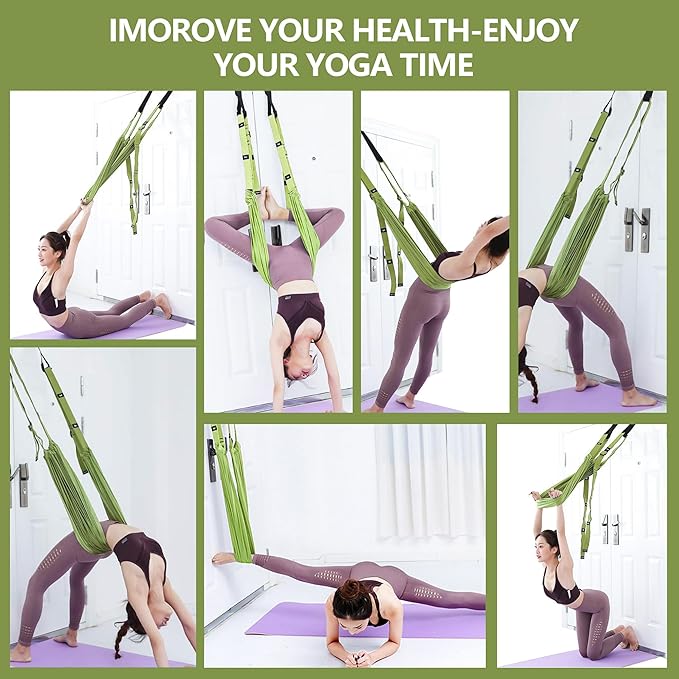 Leg Stretcher Strap, Stretching Equipment with Door Anchor Flexibility Trainer Backbend Assist for Dance Aerial Yoga Ballet Leg Stretching Exercise