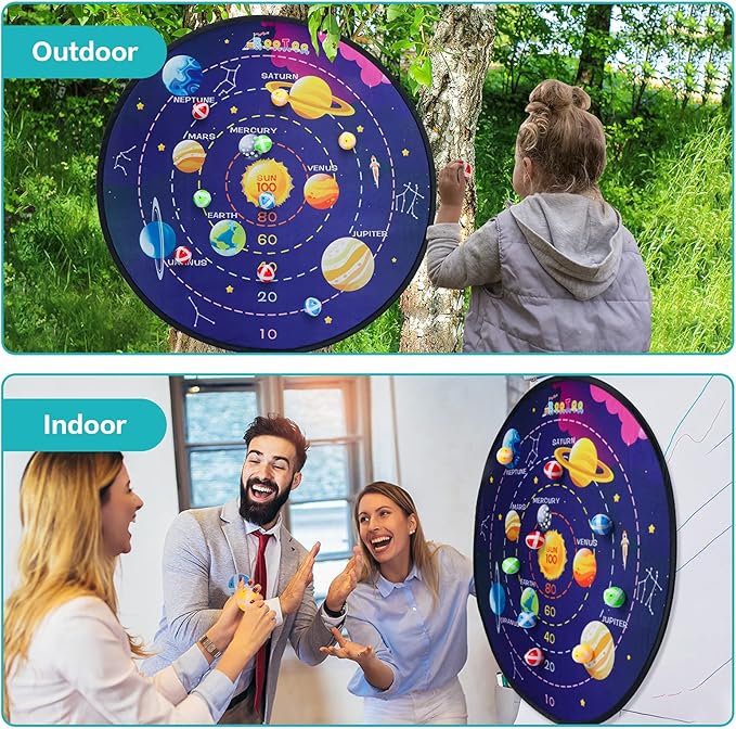 BooTaa 29" Large Dart Board for Kids, Kids Dart Board with Sticky Balls, Boys Toys, Indoor/Sport Outdoor Fun Party Play Game Toys, Birthday Gifts for 3 4 5 6 7 8 9 10 11 12 Year Old Boys Girls