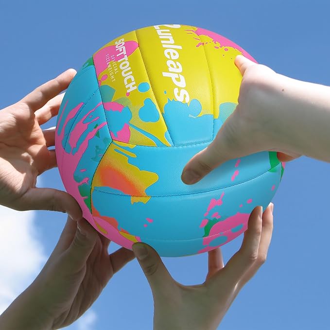 Beach Volleyball Official Size 5 Soft Waterproof Volleyball Sand Sports PU Ball for Indoor, Outdoor, Pool, Gym, Training