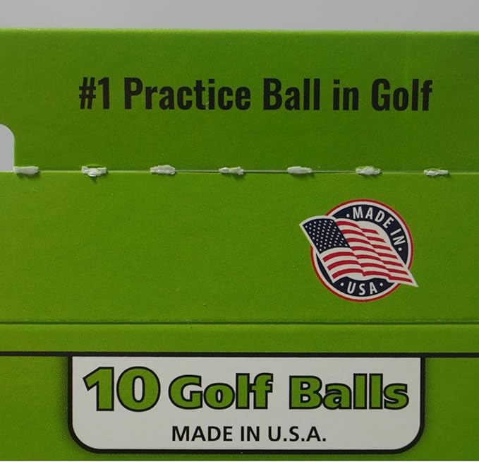 Best Practice Golf Balls on The Planet. Perfect for Golf Training. Solid Contact for Great Feedback. Limited Flight for Backyard use. Safe for Indoors. by AlmostGolf (10 Pack Yellow)