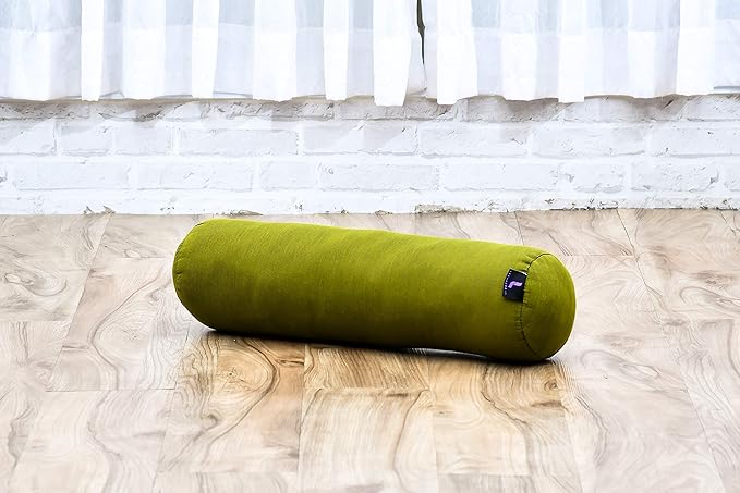 Leewadee Small Yoga Bolster – Shape-Retaining Cervical Neck Roll, Tube Pillow for Comfortable Reading, Kapok Filling, 22 x 6 x 6 inches