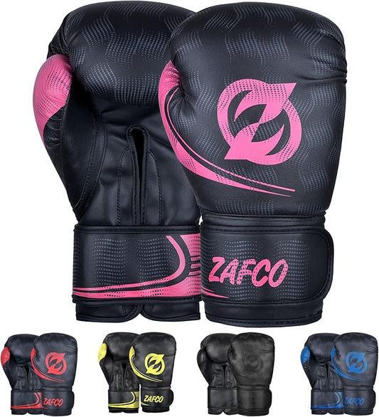 Zafco Boxing Gloves for Men & Women Training Pro Punching Heavy Bag Mitts MMA Muay Thai Sparring Kickboxing Gloves