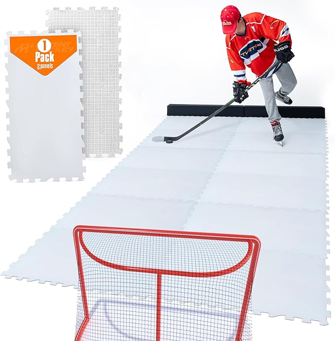 ArcticGlide Synthetic Ice Panels Pro, Easy-to-Assemble, Expandable Artificial Rink, Indoors/Outdoors - Hockey Training