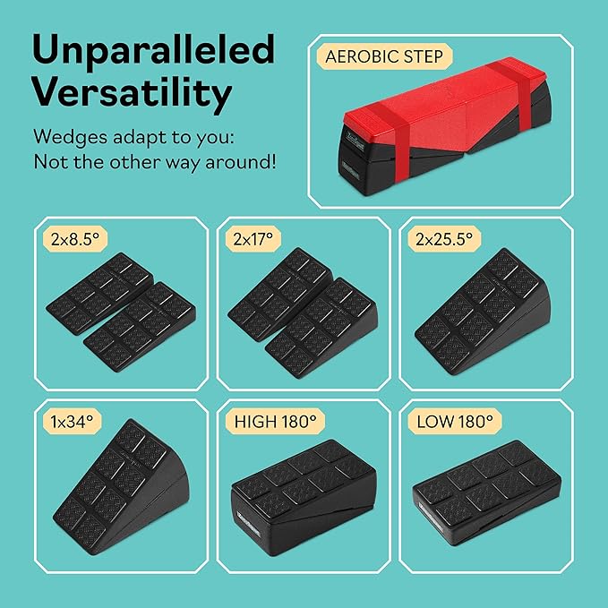 Squat Wedge - Squat Wedge Block 520 LBS Weight Capacity - Slant Board for Calf Stretching - Calf Stretcher Slant Board - yoga blocks
