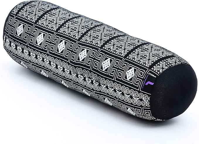 Leewadee Small Yoga Bolster – Shape-Retaining Cervical Neck Roll, Tube Pillow for Comfortable Reading, Kapok Filling, 22 x 6 x 6 inches