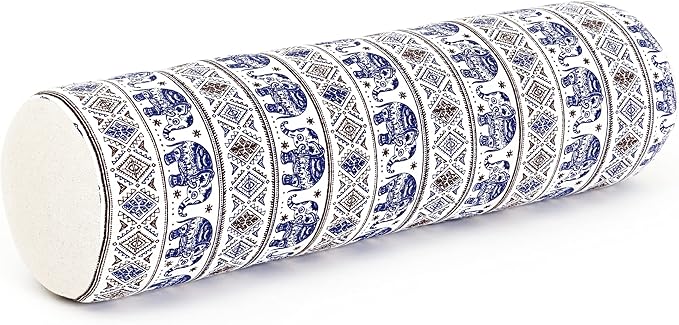 Leewadee Small Yoga Bolster – Shape-Retaining Cervical Neck Roll, Tube Pillow for Comfortable Reading, Kapok Filling, 22 x 6 x 6 inches