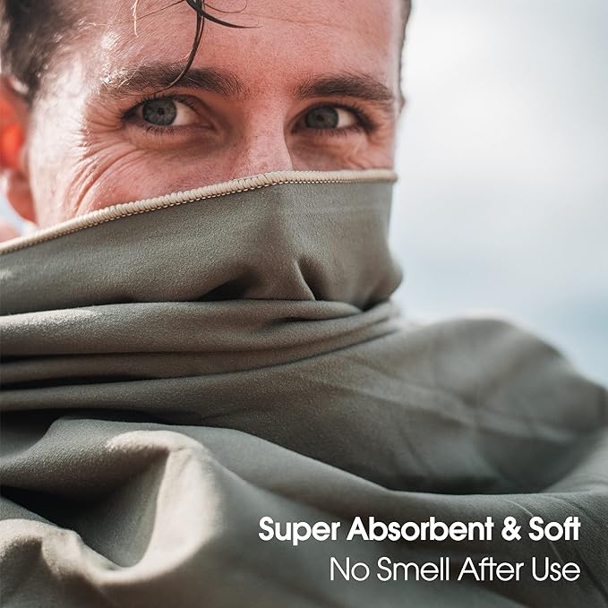 4Monster Camping Towels Super Absorbent, Fast Drying Microfiber Travel Towel, Quick Dry Ultra Soft Compact Gym Towel for Swimming Beach Hiking Yoga Travel Sports Backpack (59.00" x 30.00", Orange)