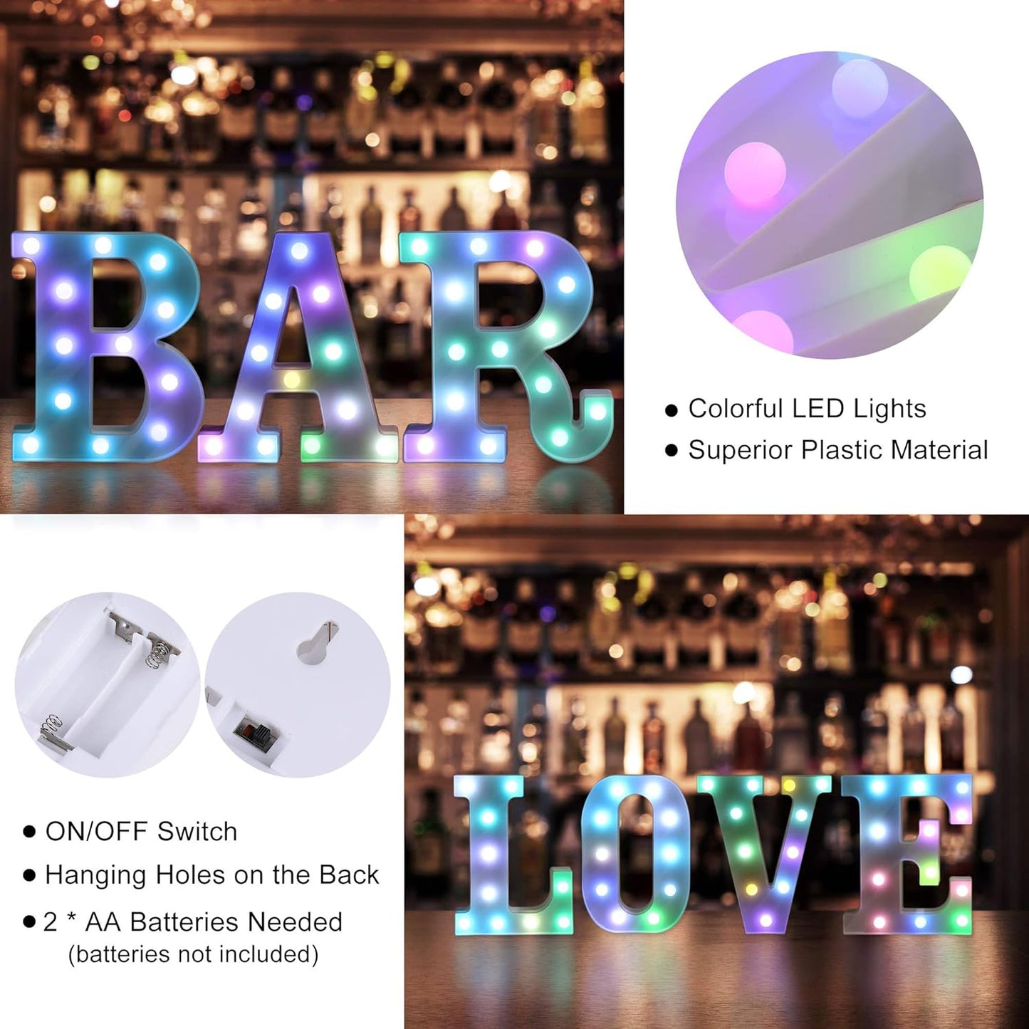 Foaky Colorful LED Number Lights with Remote,Marquee Light Up Number Sign for Night Light Wedding/Birthday Party Battery Powered Christmas Lamp Home Bar Decoration (1)